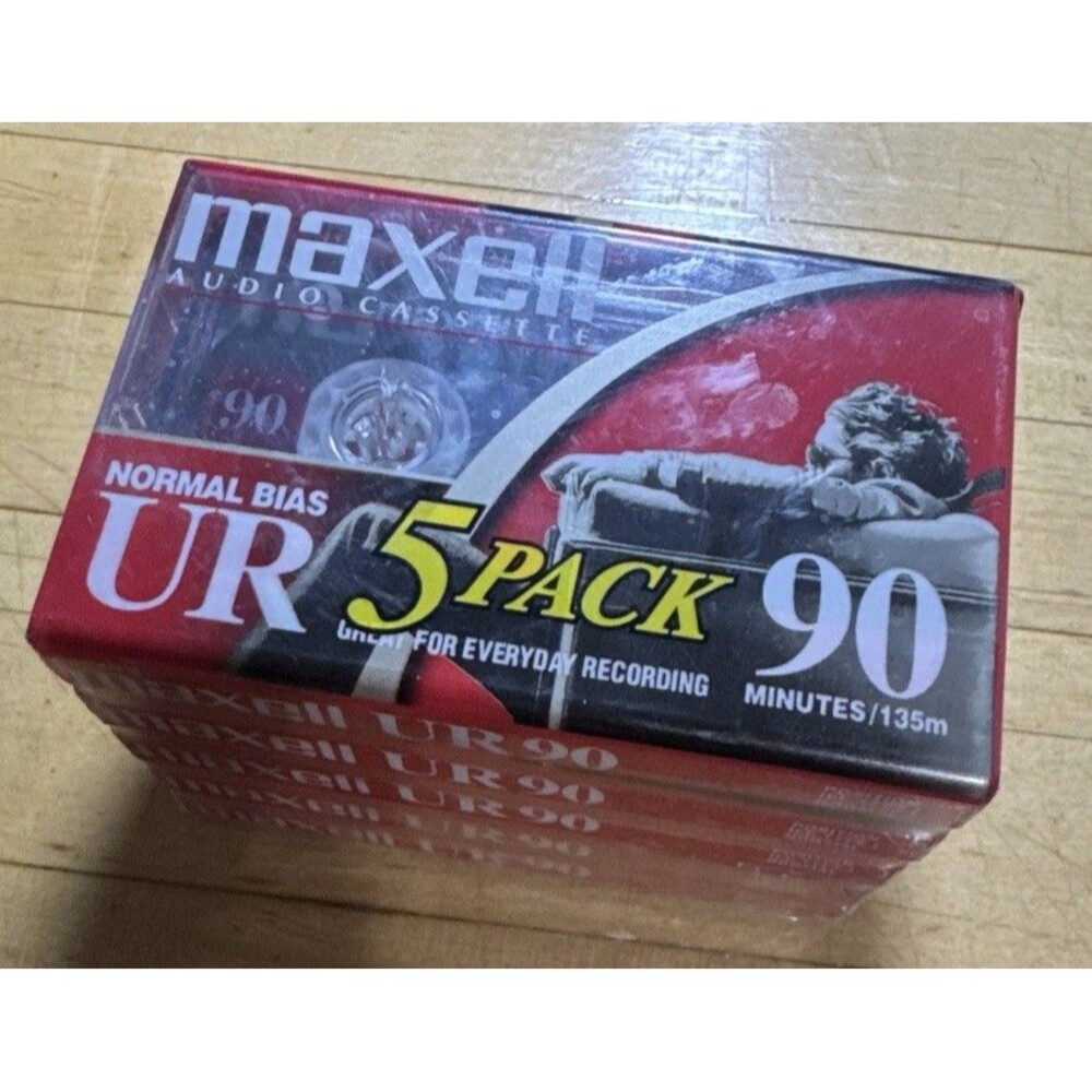 Maxell UR-90 Audio Cassettes - 5 Pack